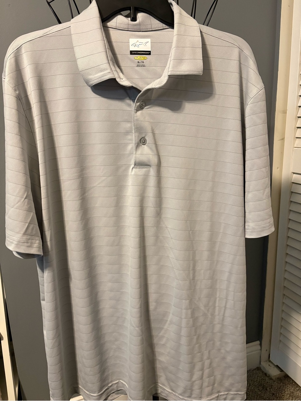 Greg Norman Collection Light Gray Men's Polo